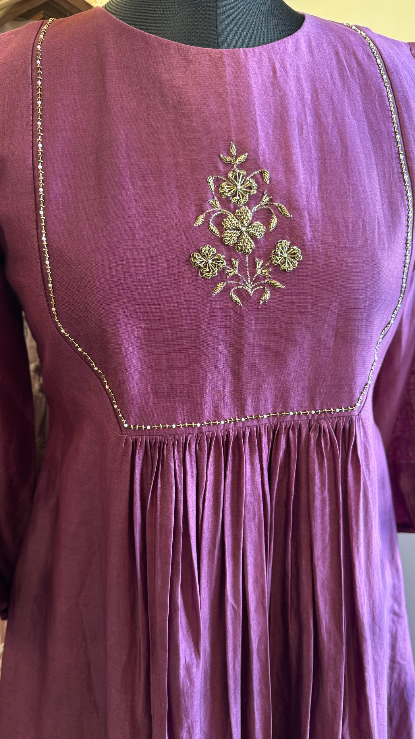 Silk chanderi dress