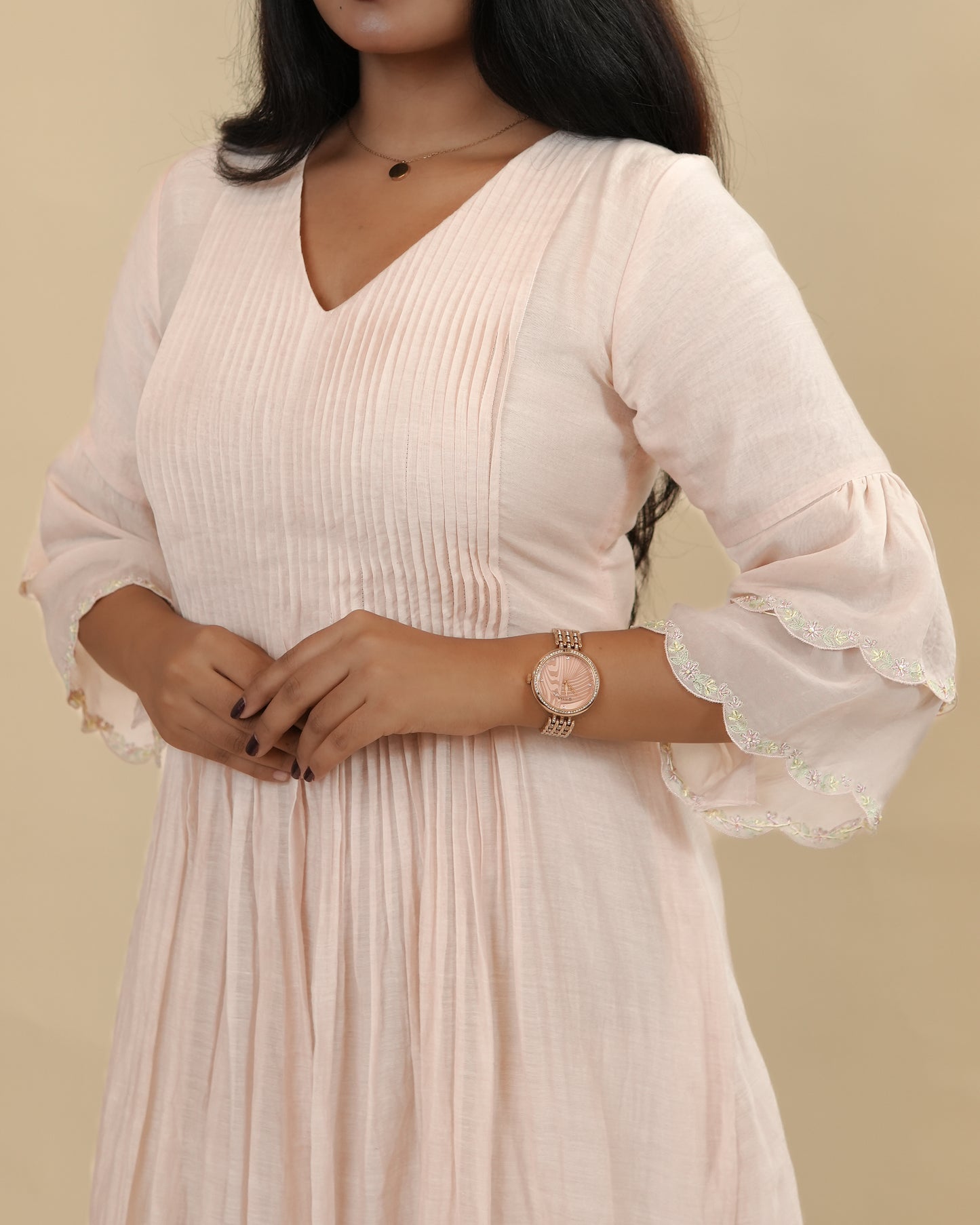 Light pastel peach dress