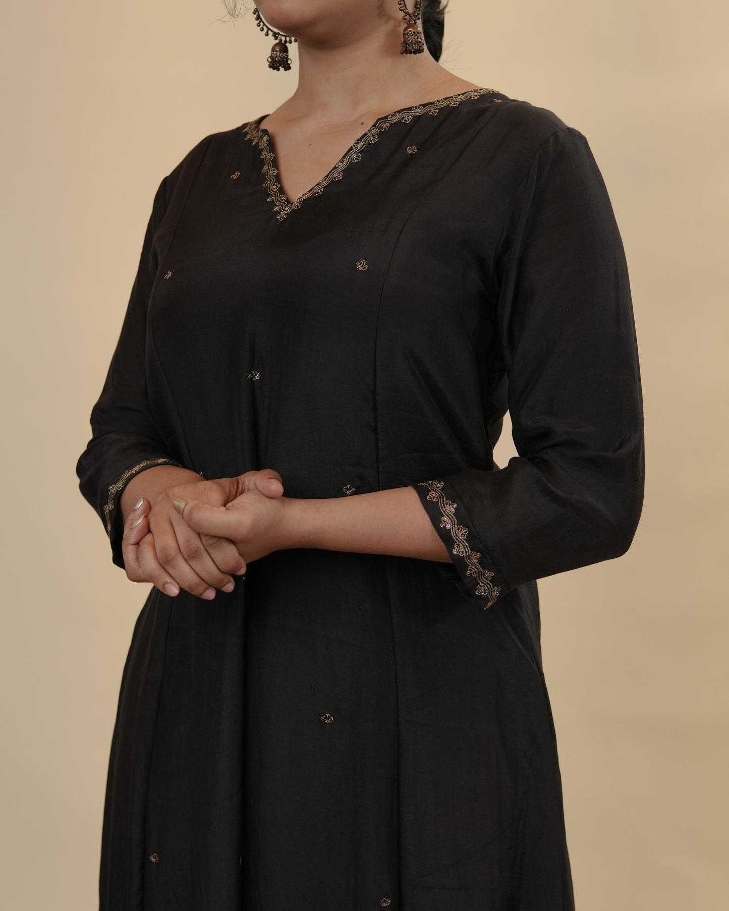 Elegant Black Ethnic Kurta Set