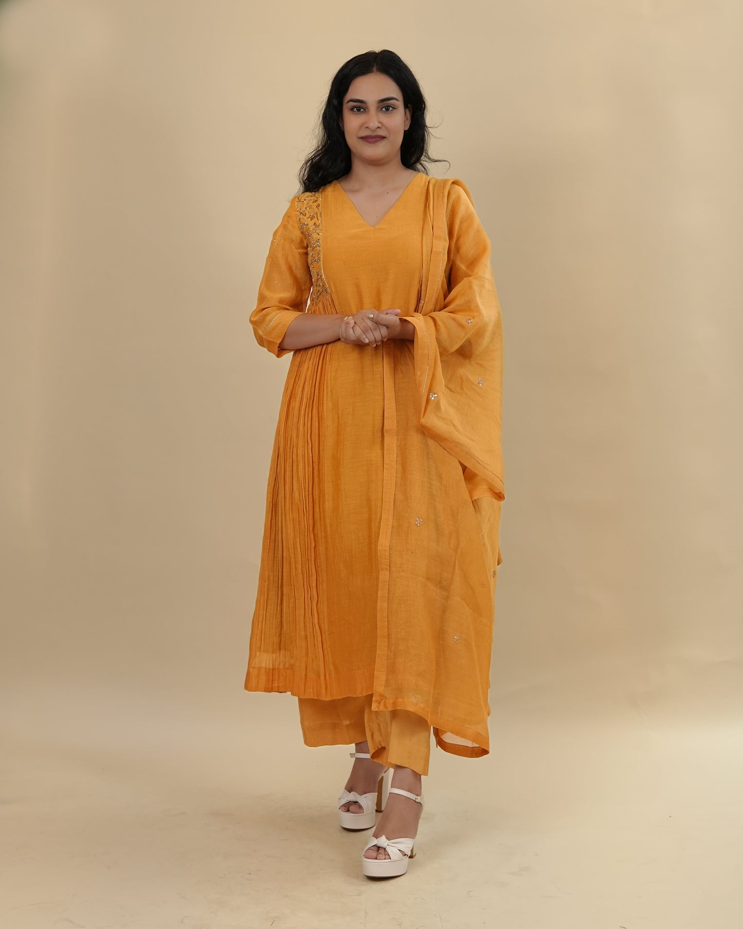 Golden yellow dress