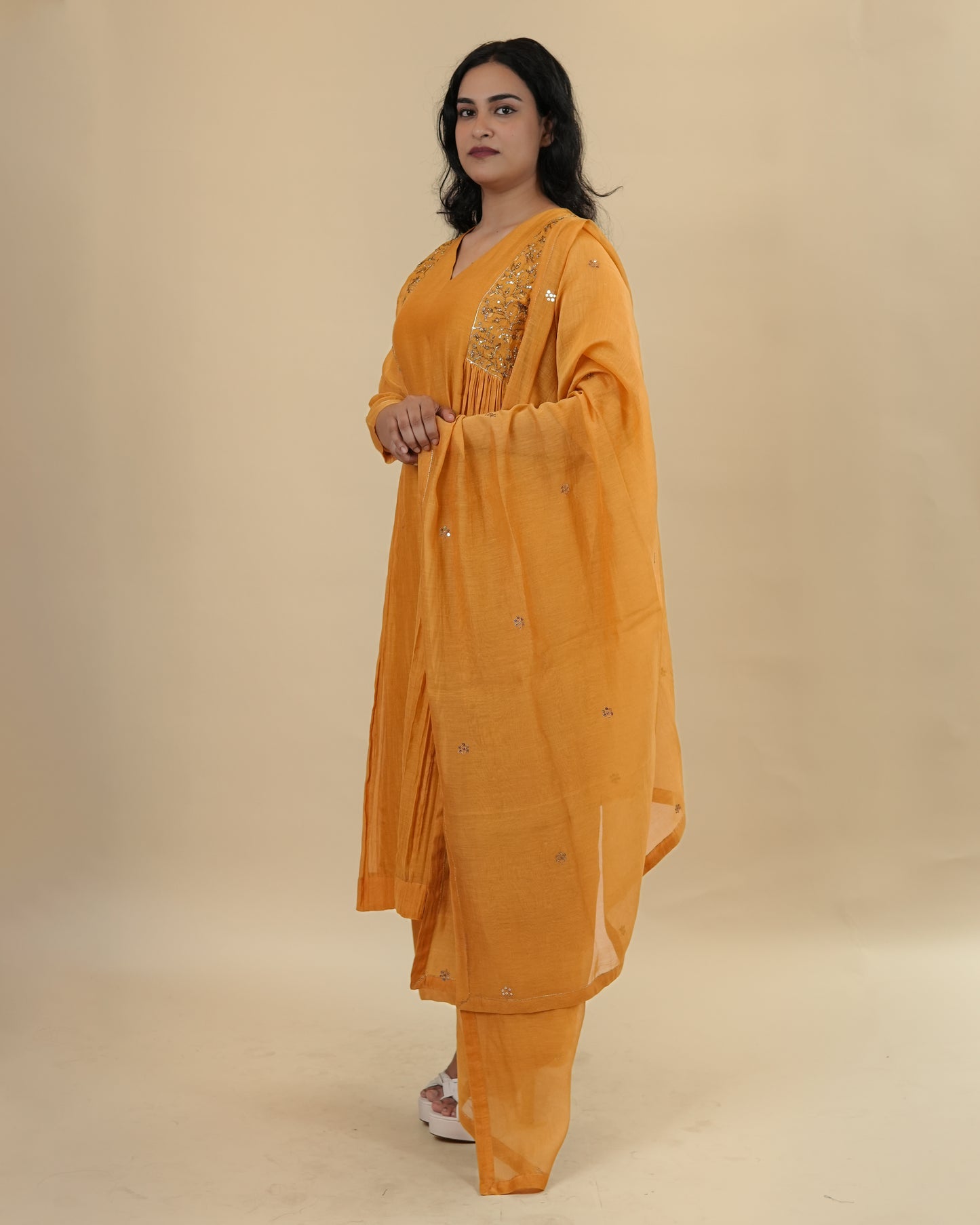 Golden yellow dress