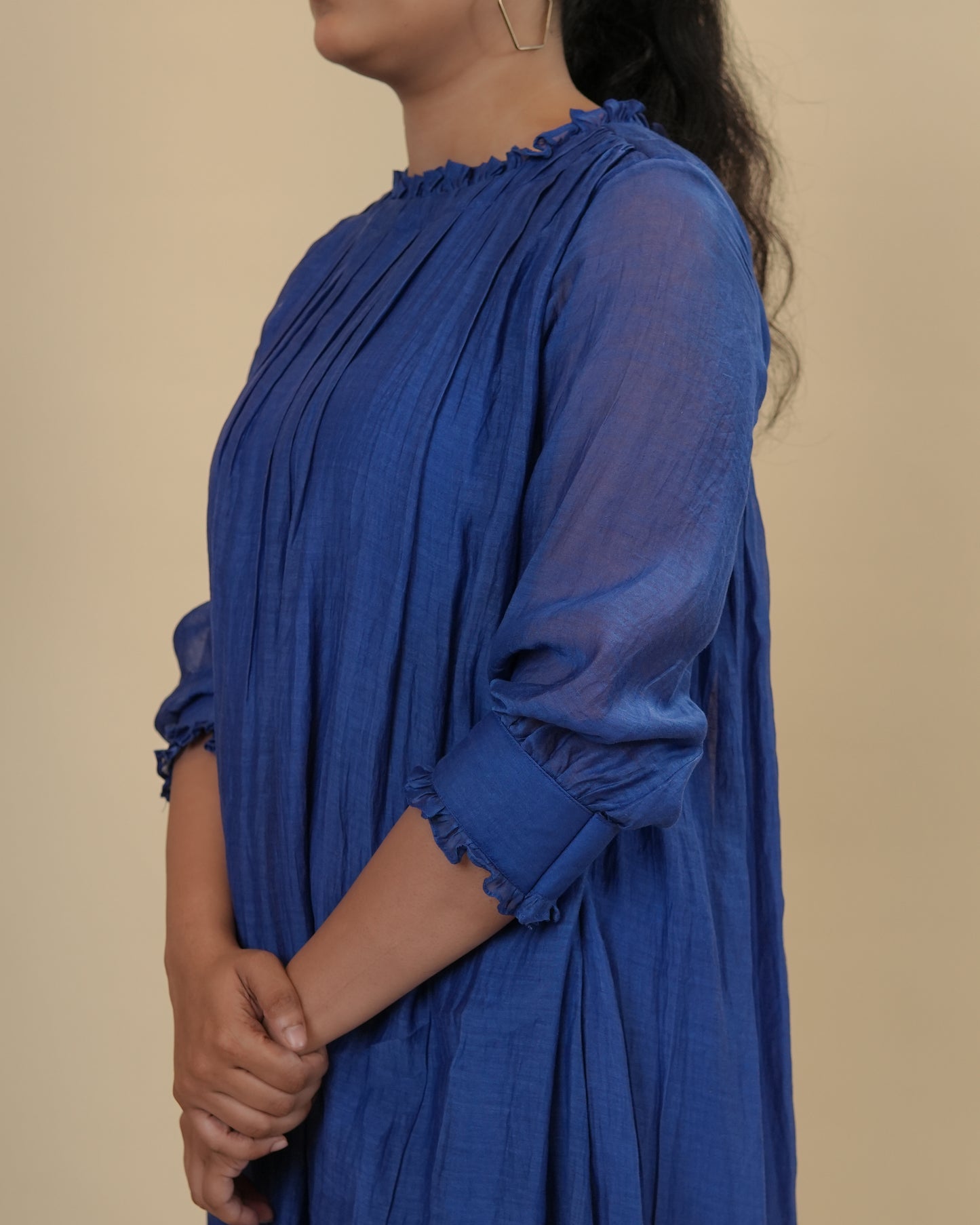 Elegant Blue Georgette Dress