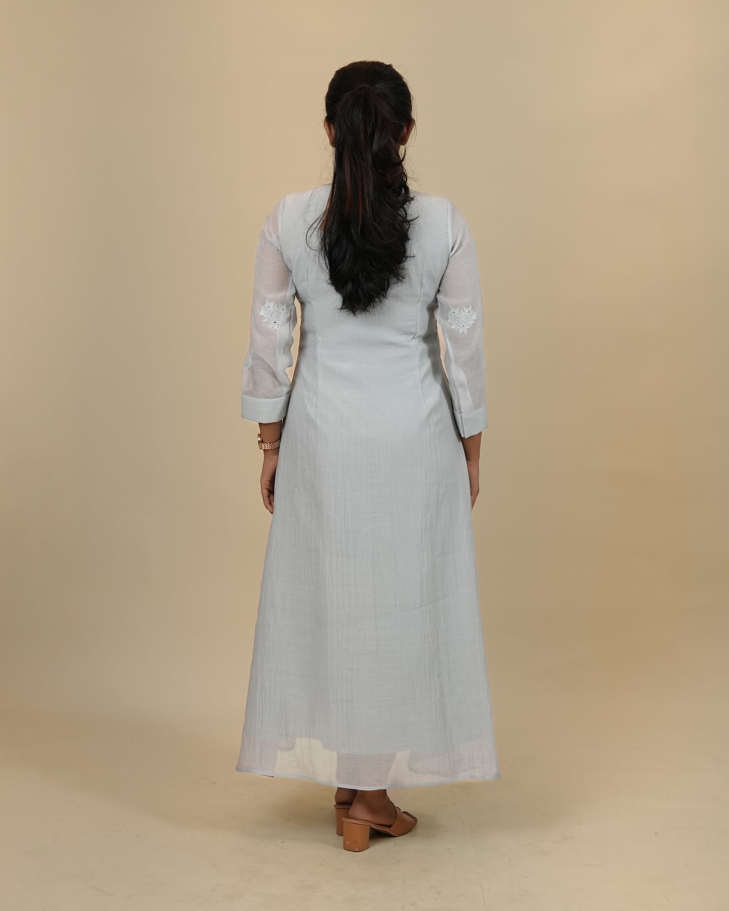 Powder blue Embroidered Dress