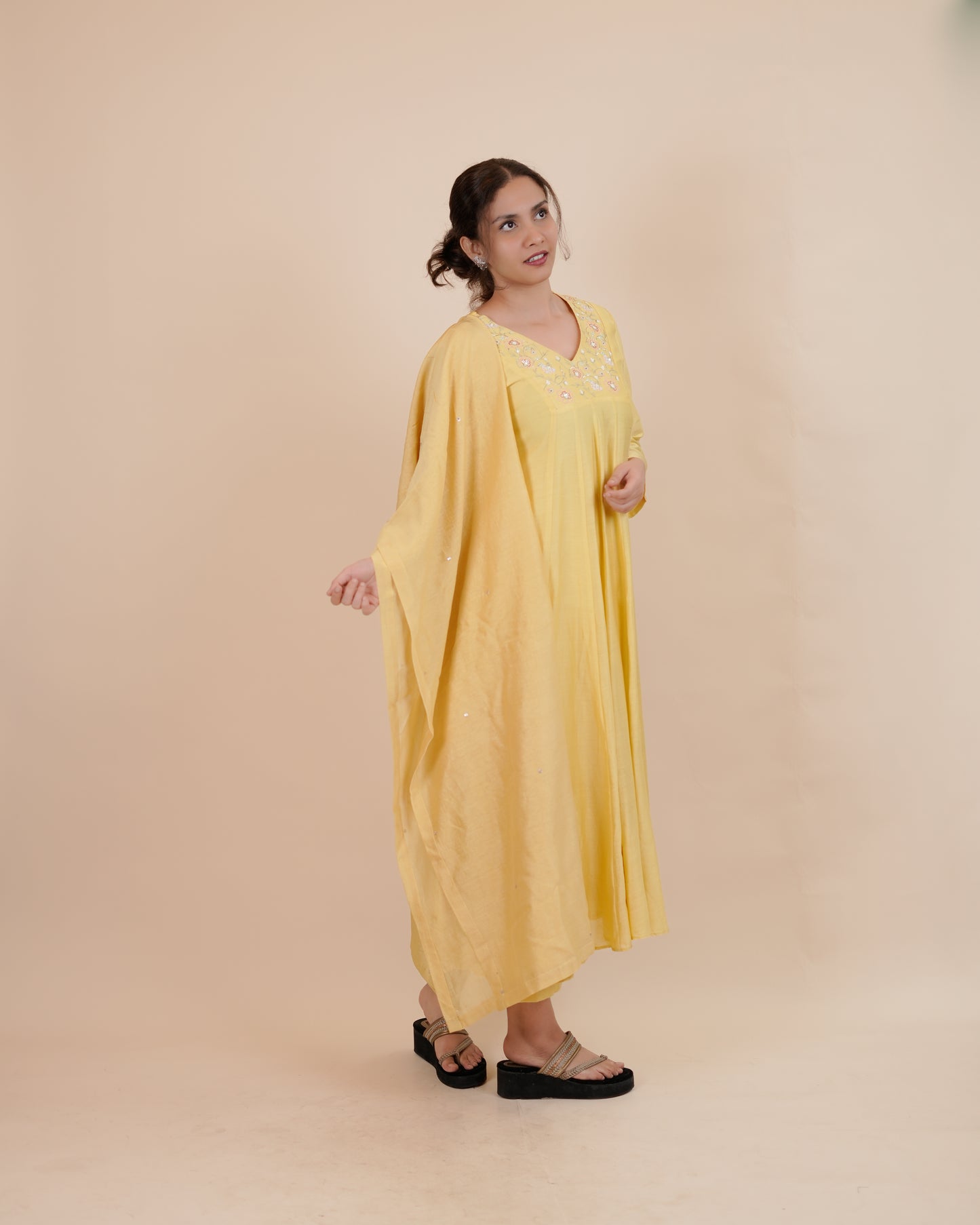 Elegant Yellow Maxi Dress