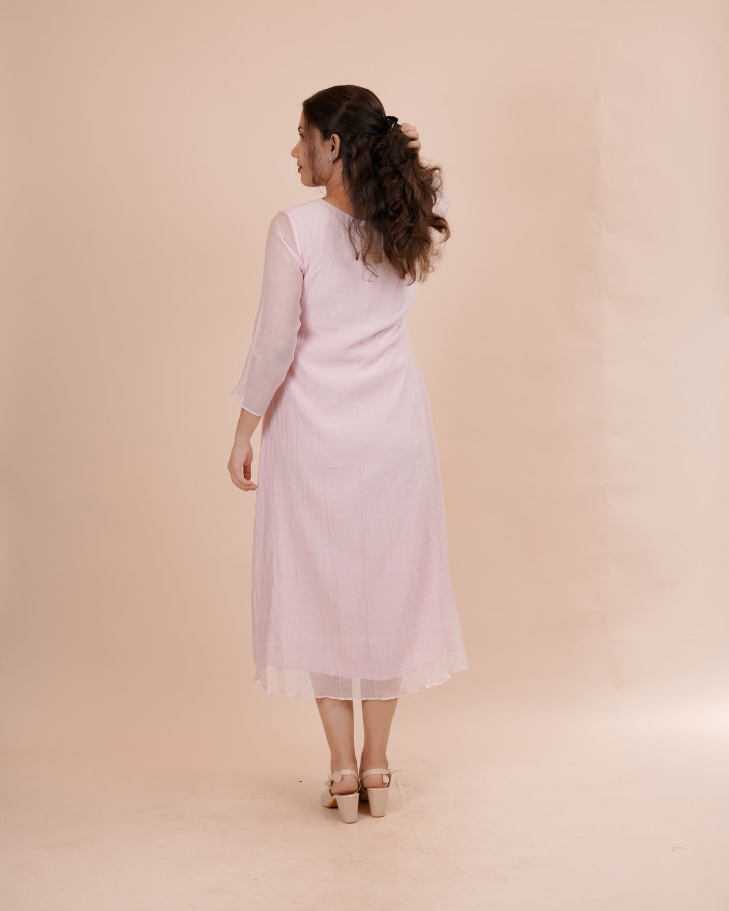 Elegant Pink Maxi Dress