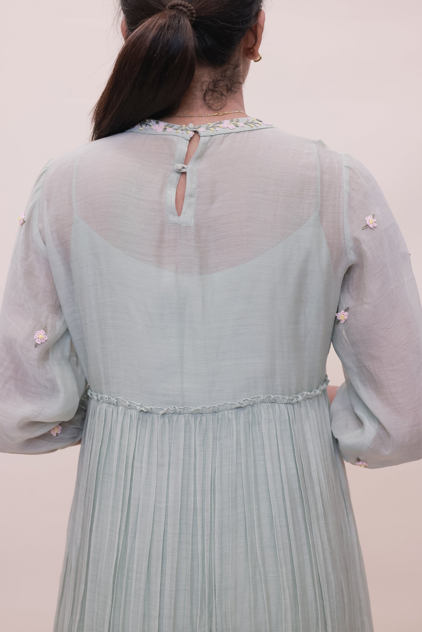 Light blue tier dress