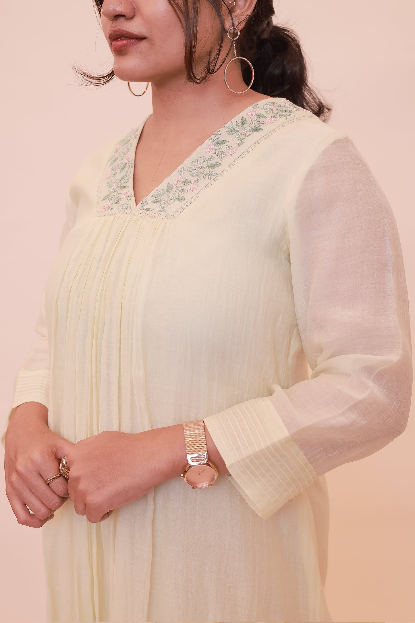 Pale pastel green dress