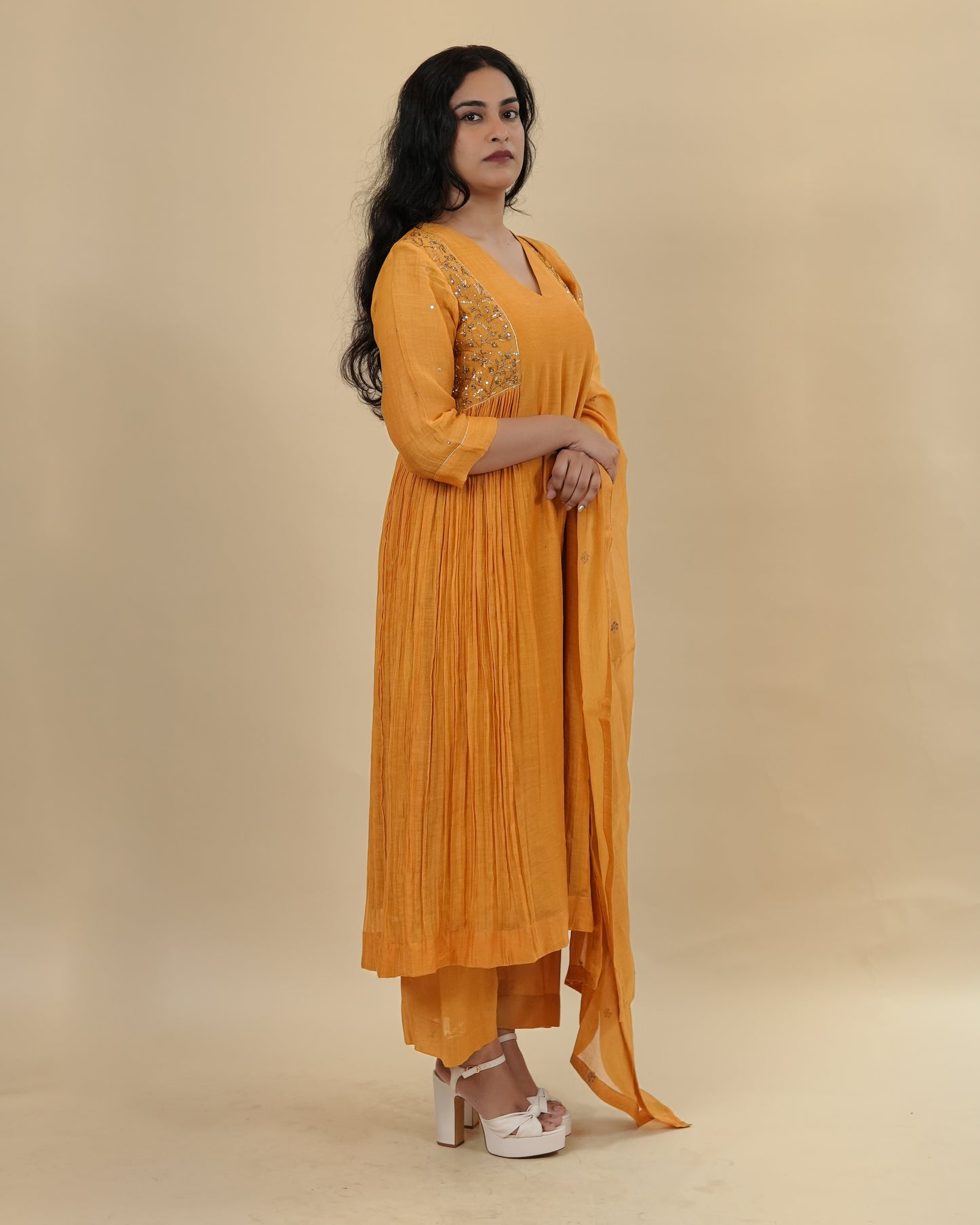 Golden yellow dress