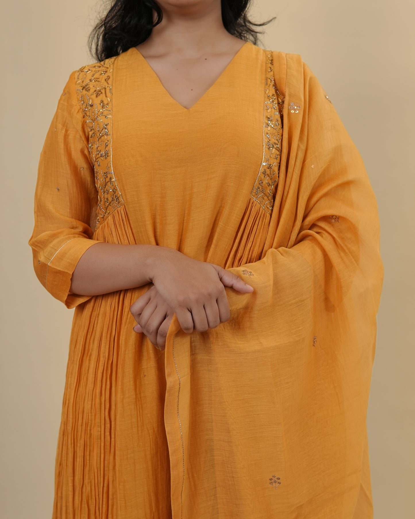 Golden yellow dress