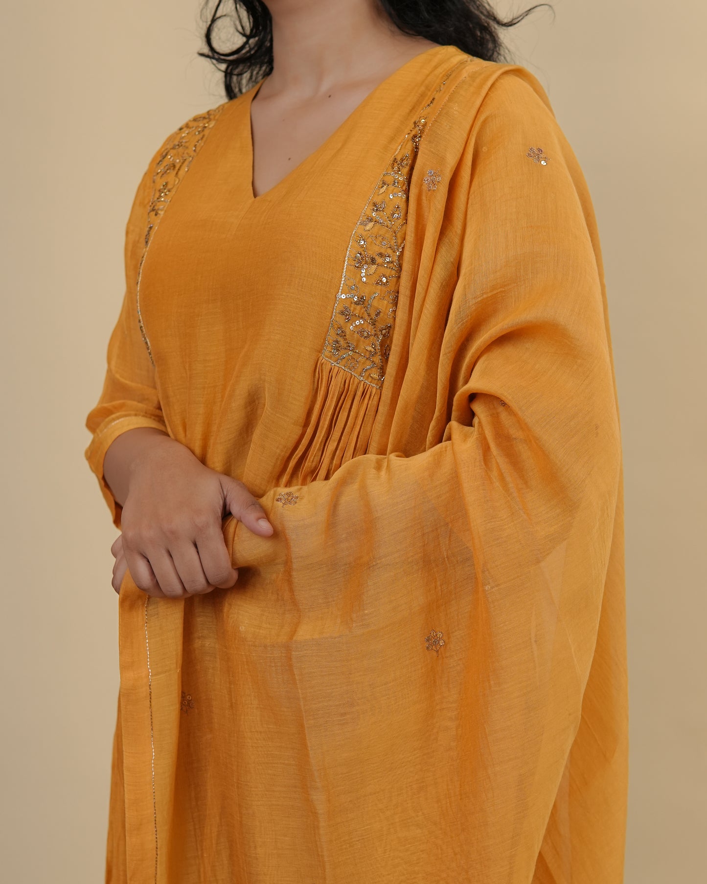 Golden yellow dress