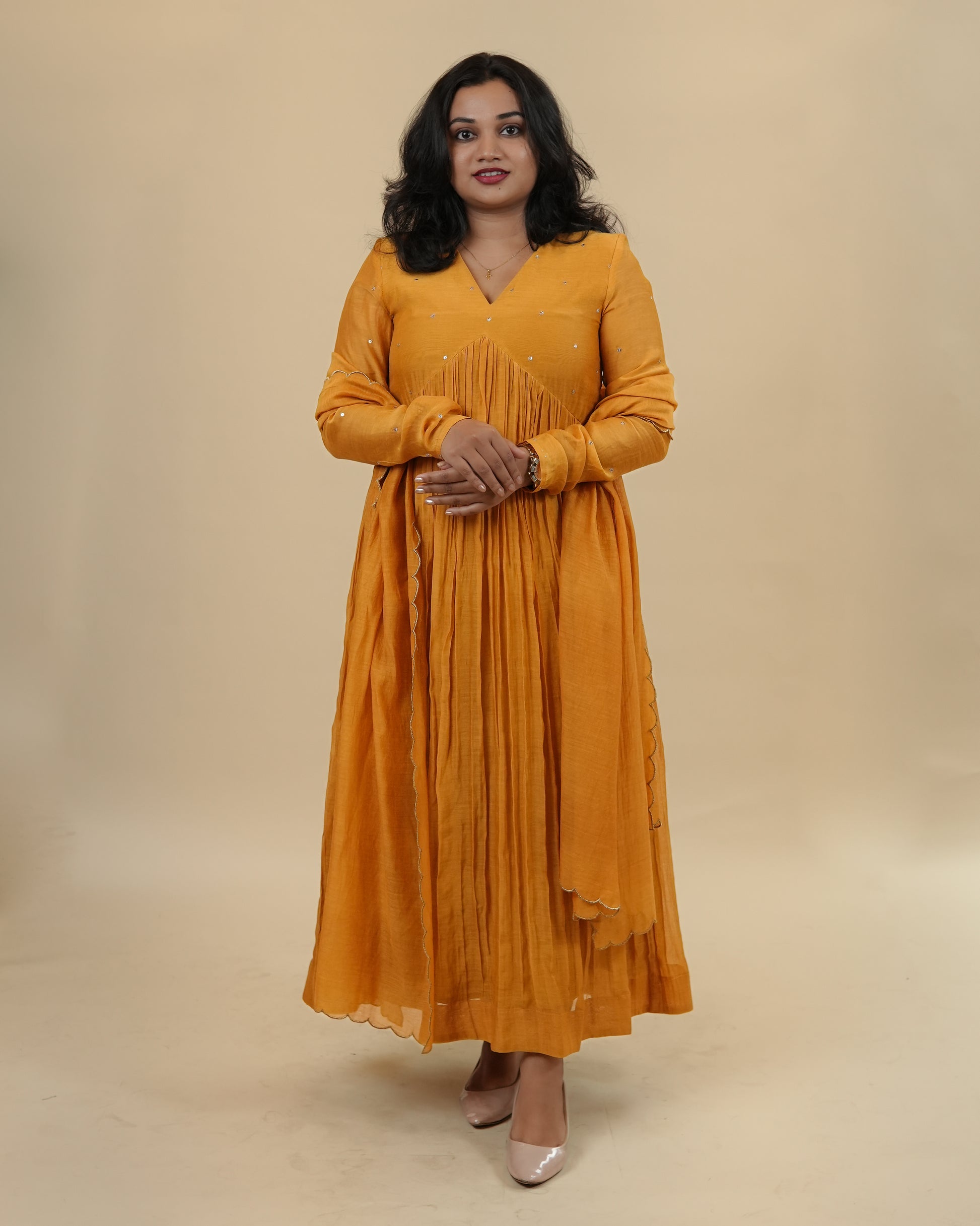 Sunshine Yellow alia cut dress with dupatta Belair Sunshine Yellow alia cut dress with dupatta Belair