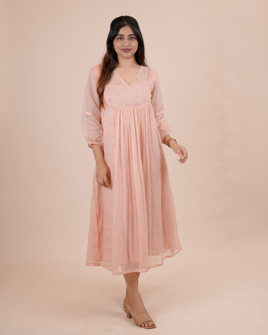 Chic Peach kota Dress