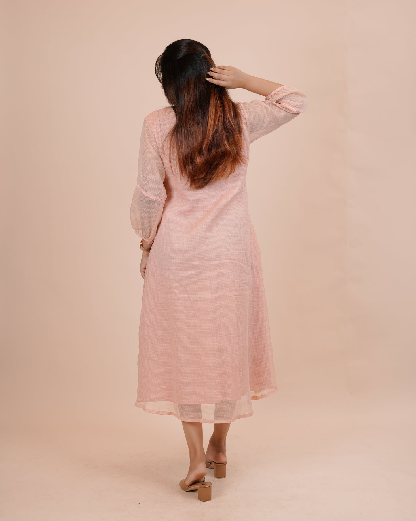 Chic Peach kota Dress