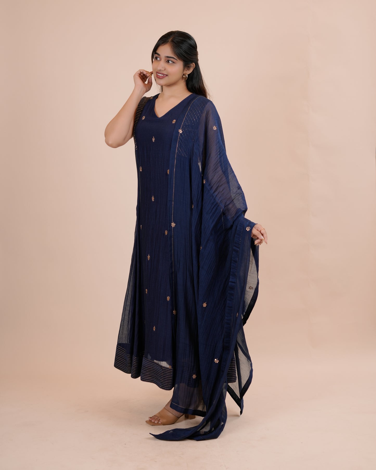 Buy Elegant Navy Blue Anarkali Dress Online