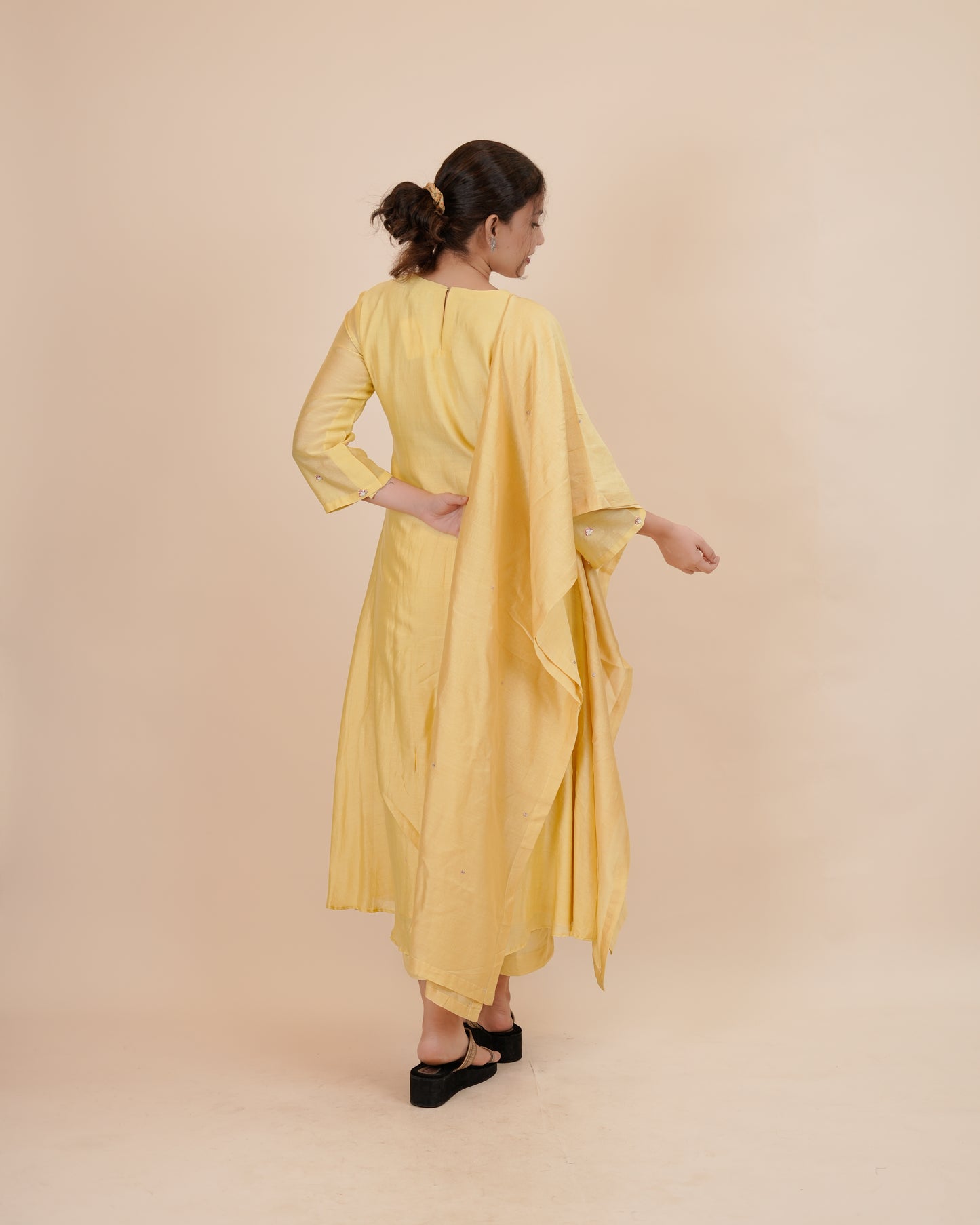 Elegant Yellow Maxi Dress