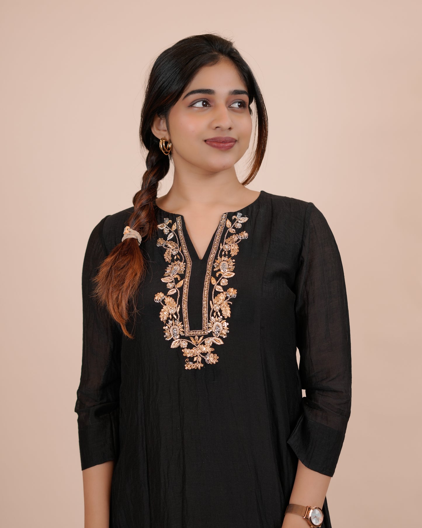 Elegant Black Anarkali Dress