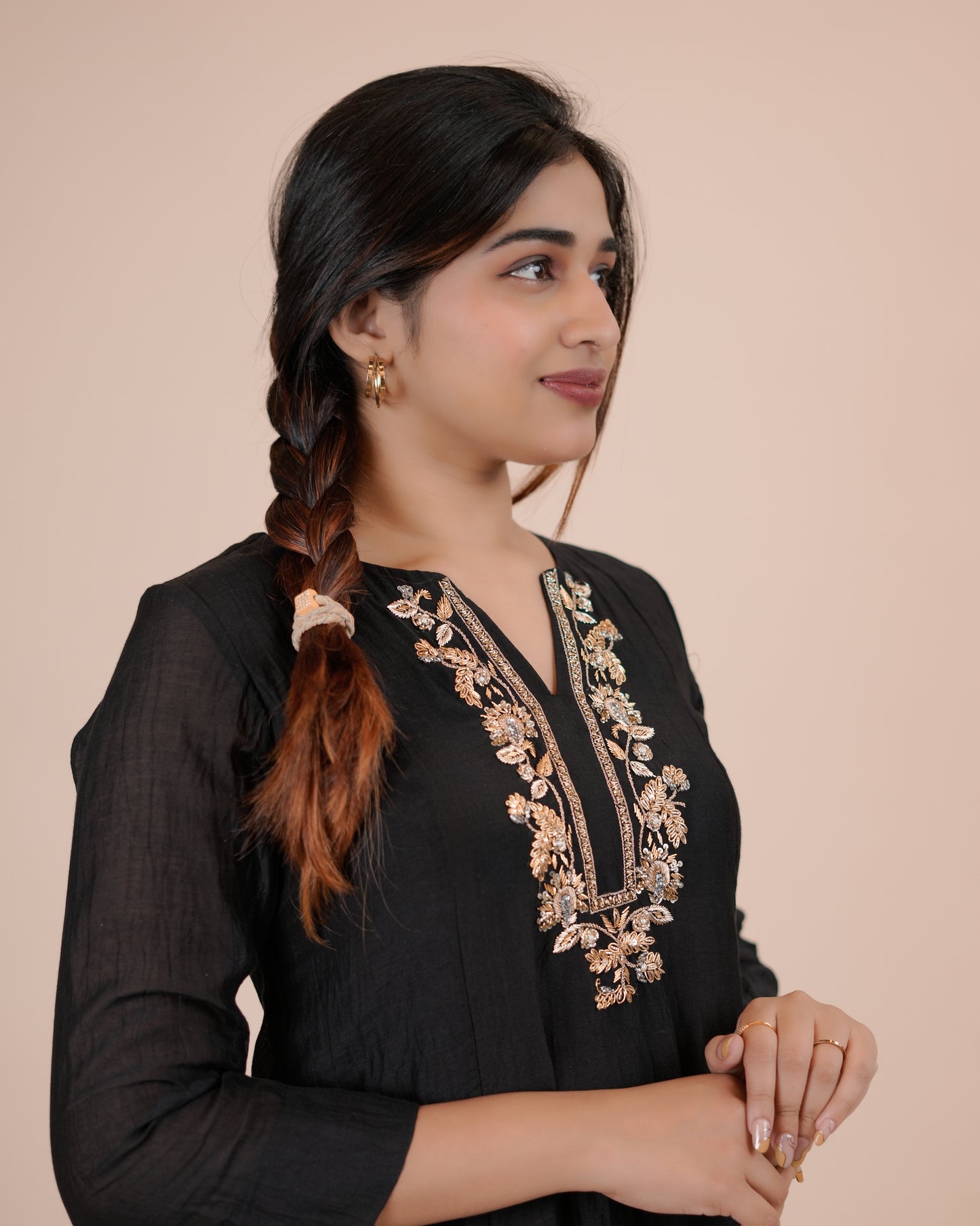 Elegant Black Anarkali Dress