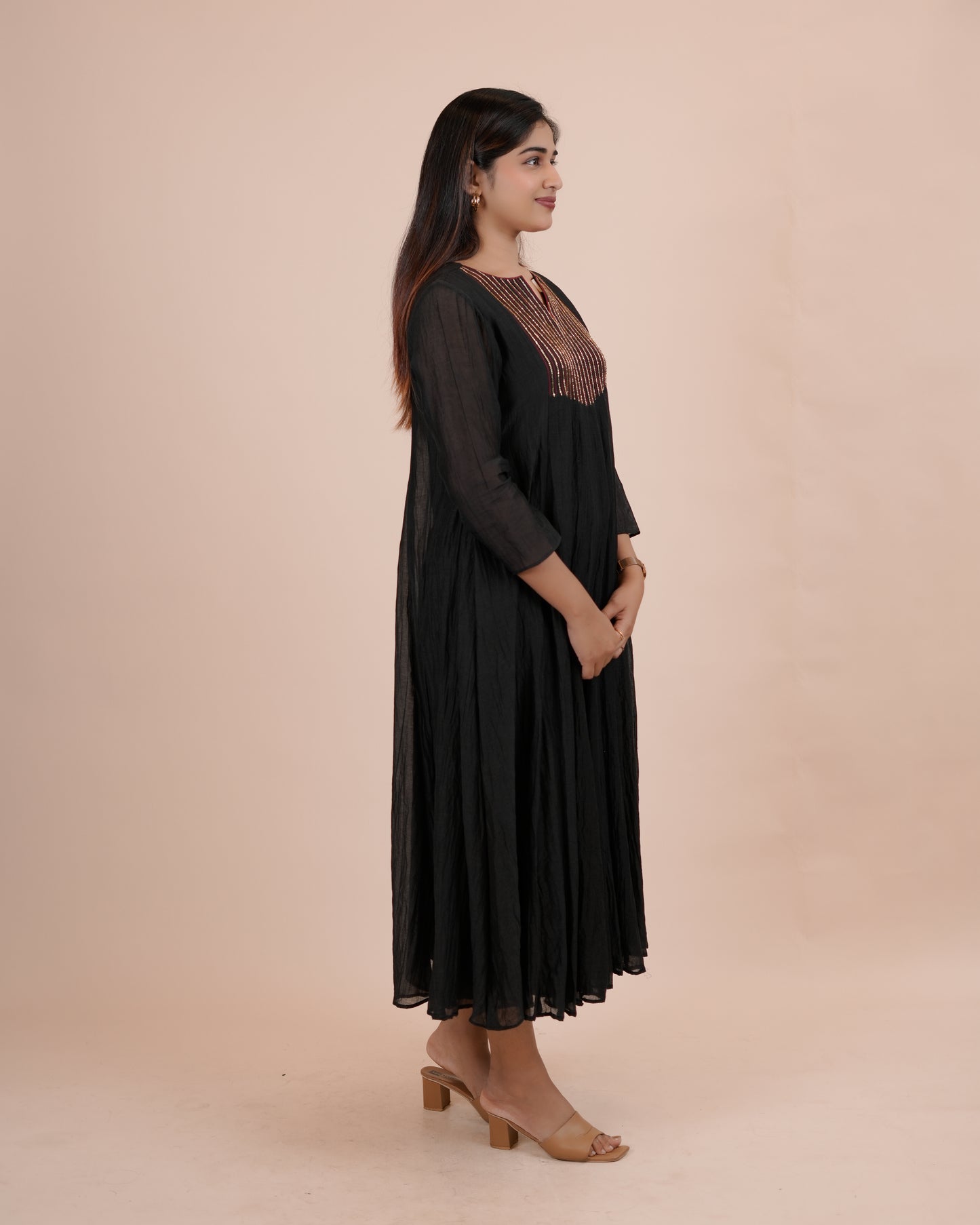 Elegant Black Anarkali Dress