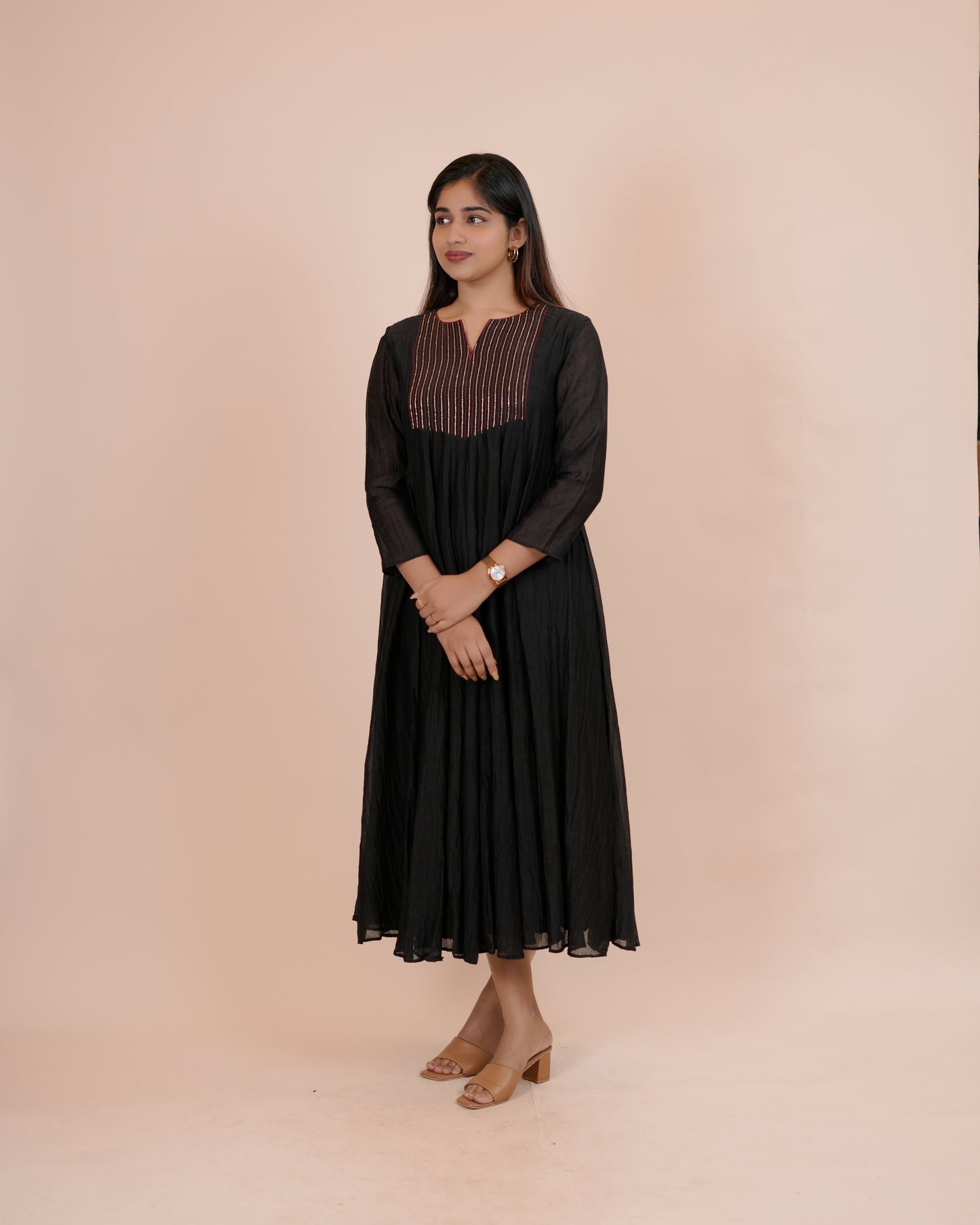 Elegant Black Anarkali Dress