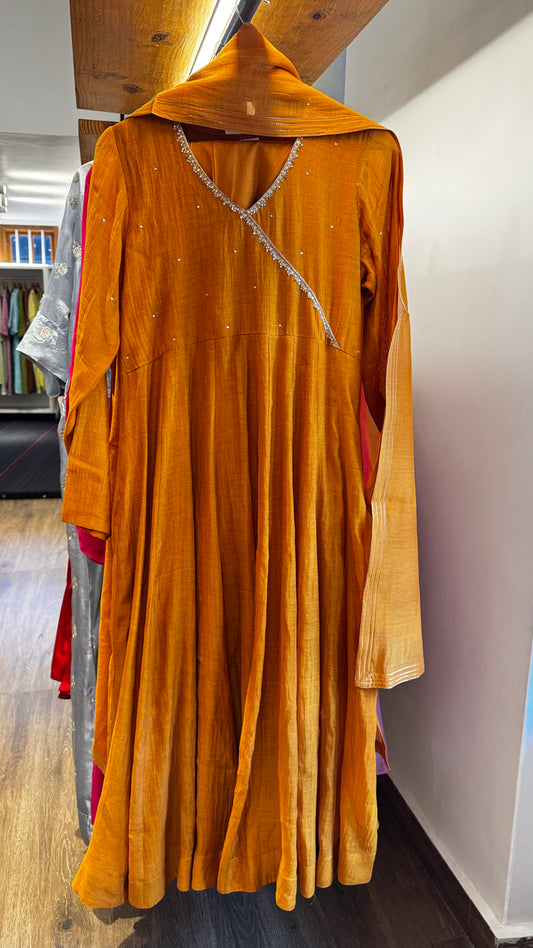 Sunset orange dress and duppatta