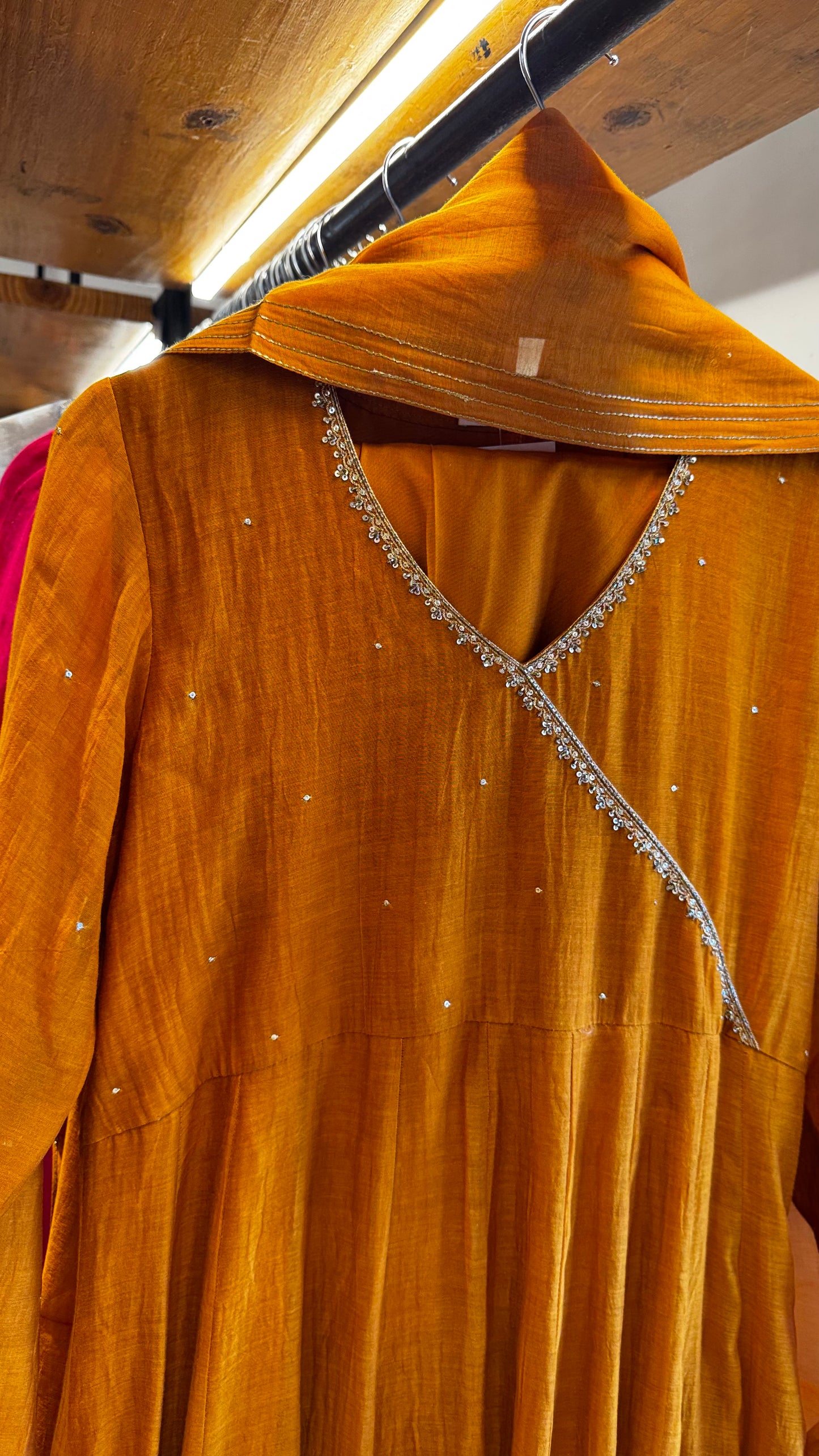 Sunset orange dress and duppatta