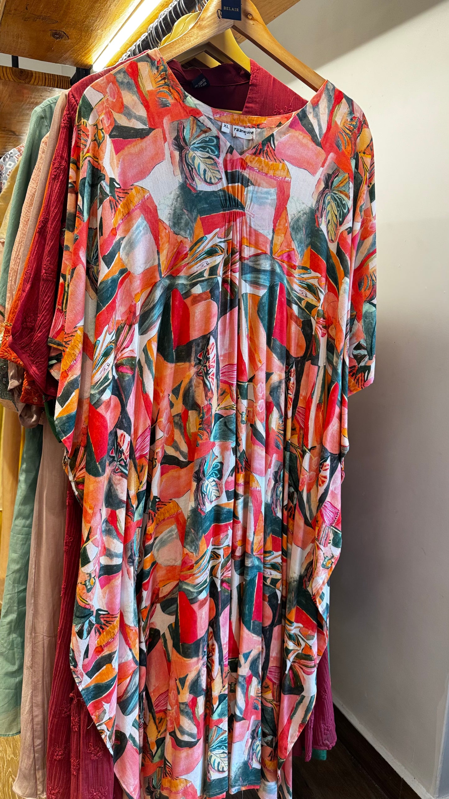 Digital paint Kaftan with slip size XL