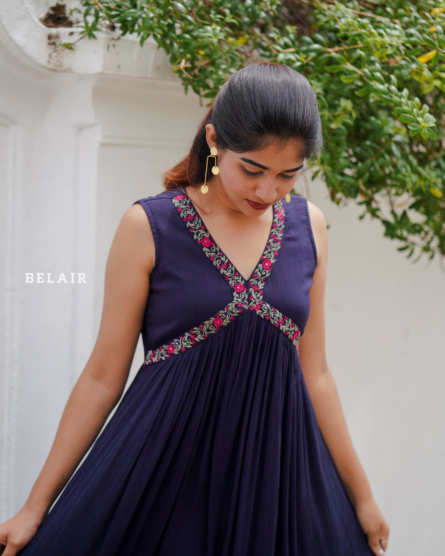 Navy blue alia dress