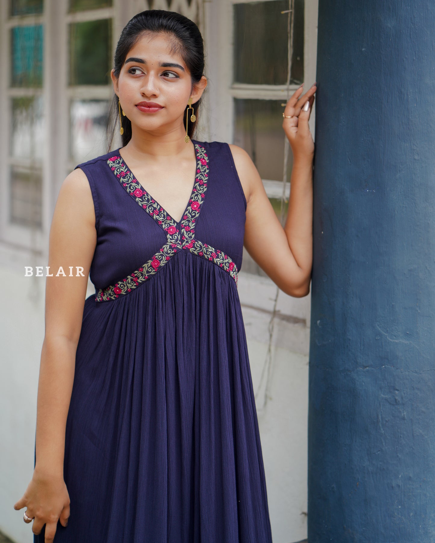 Navy blue alia dress