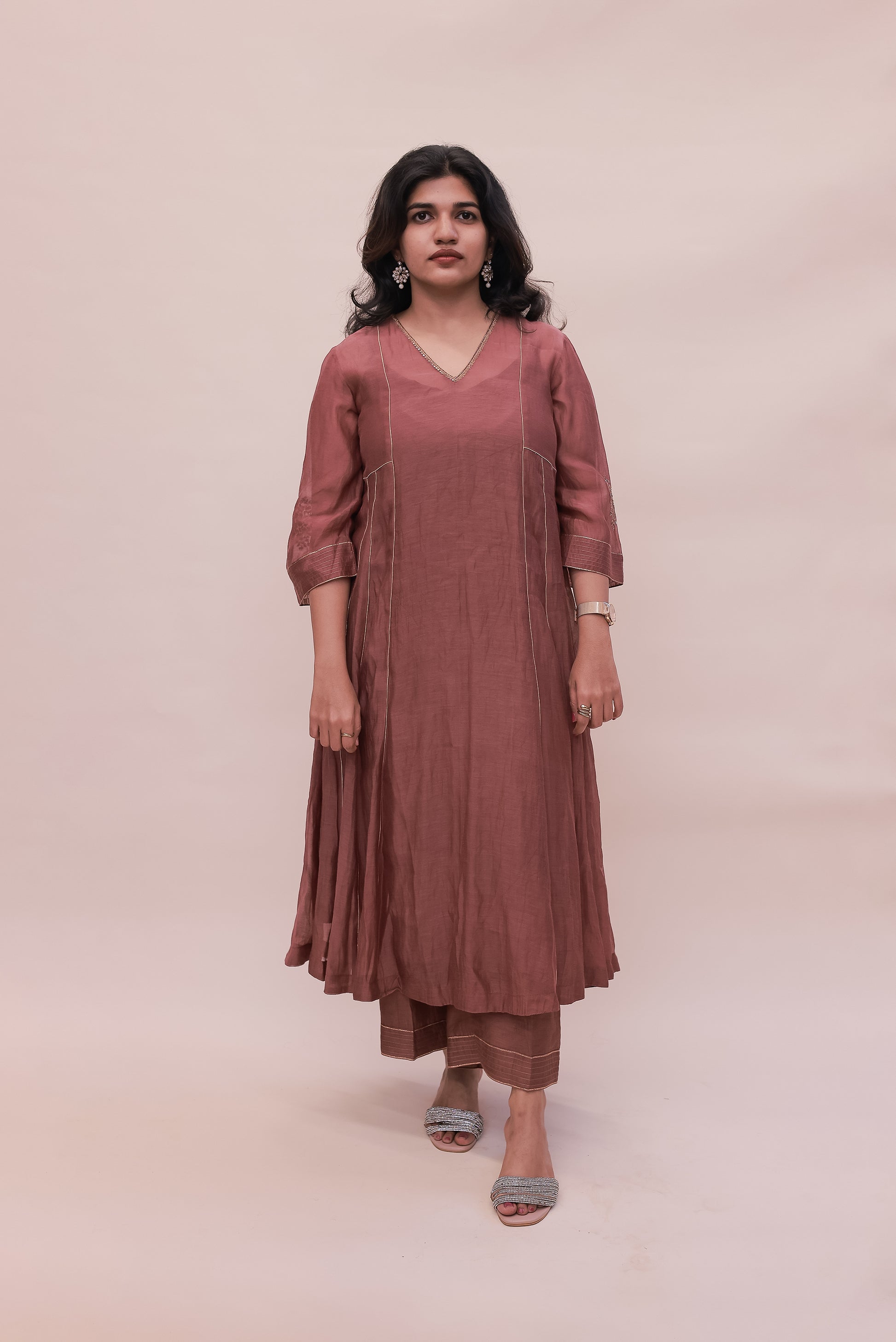 Pastel brown dress and pants Pastel brown dress and pants