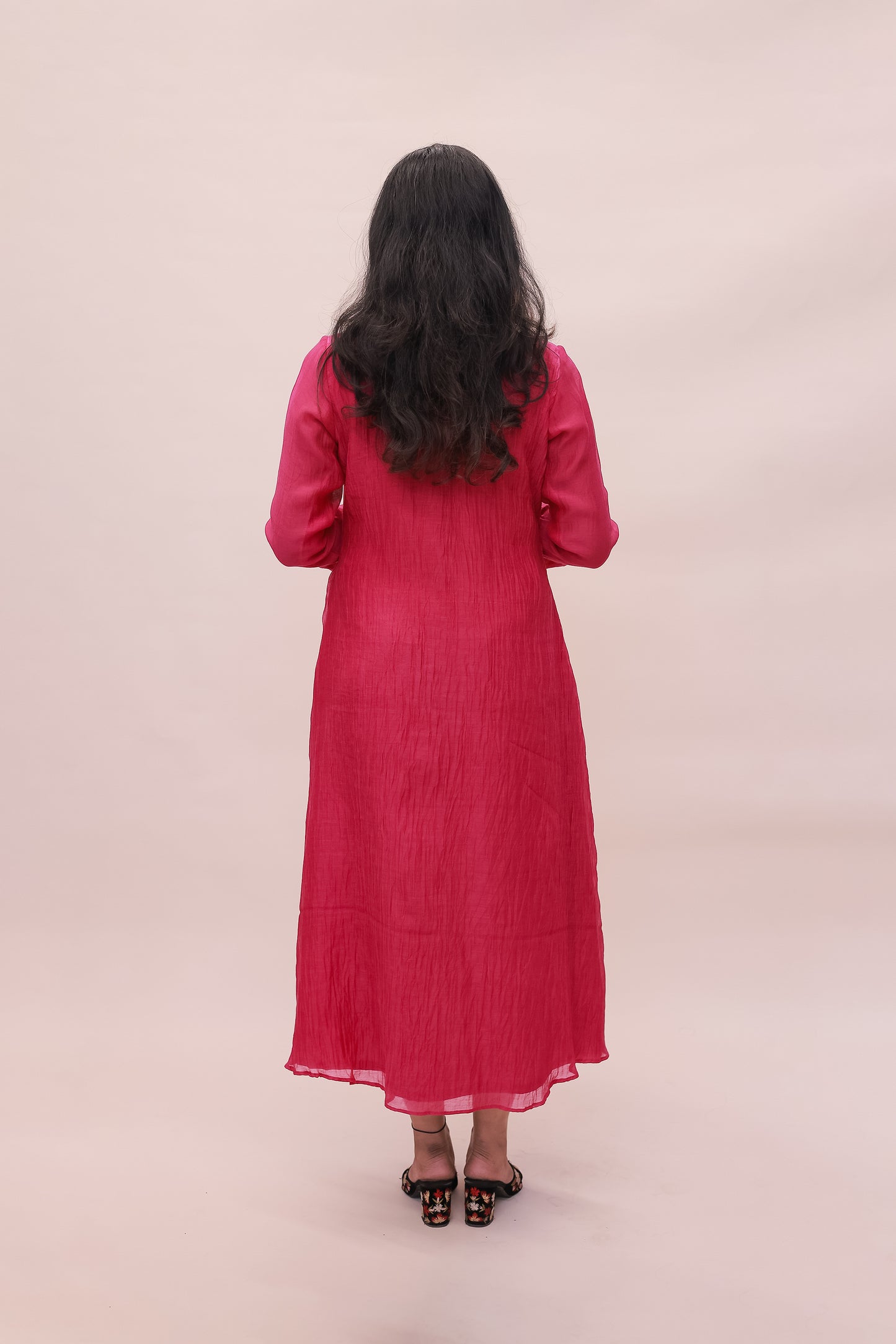 Rani pink Chanderi dress