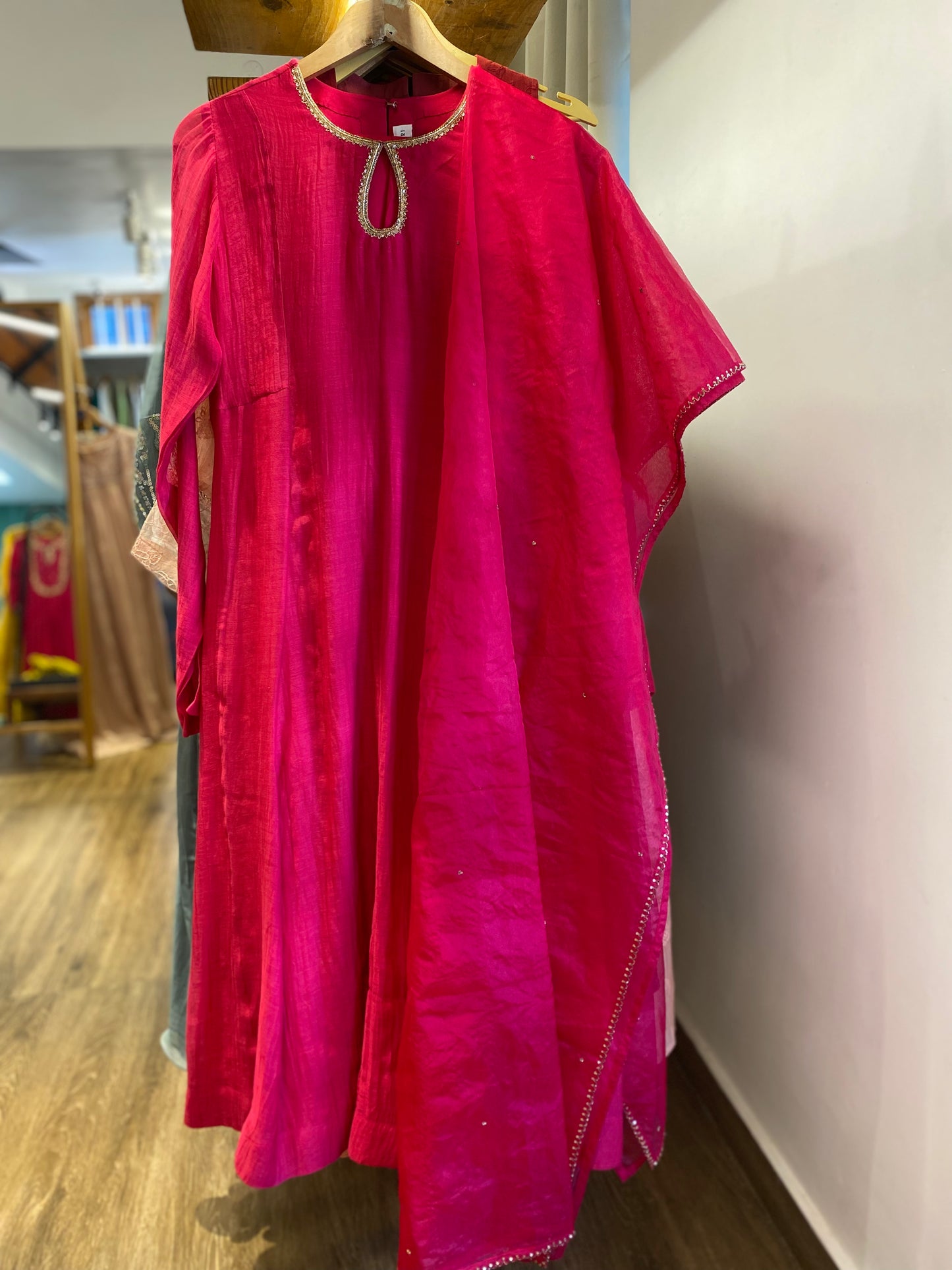 Hot Pink dress and duppatta